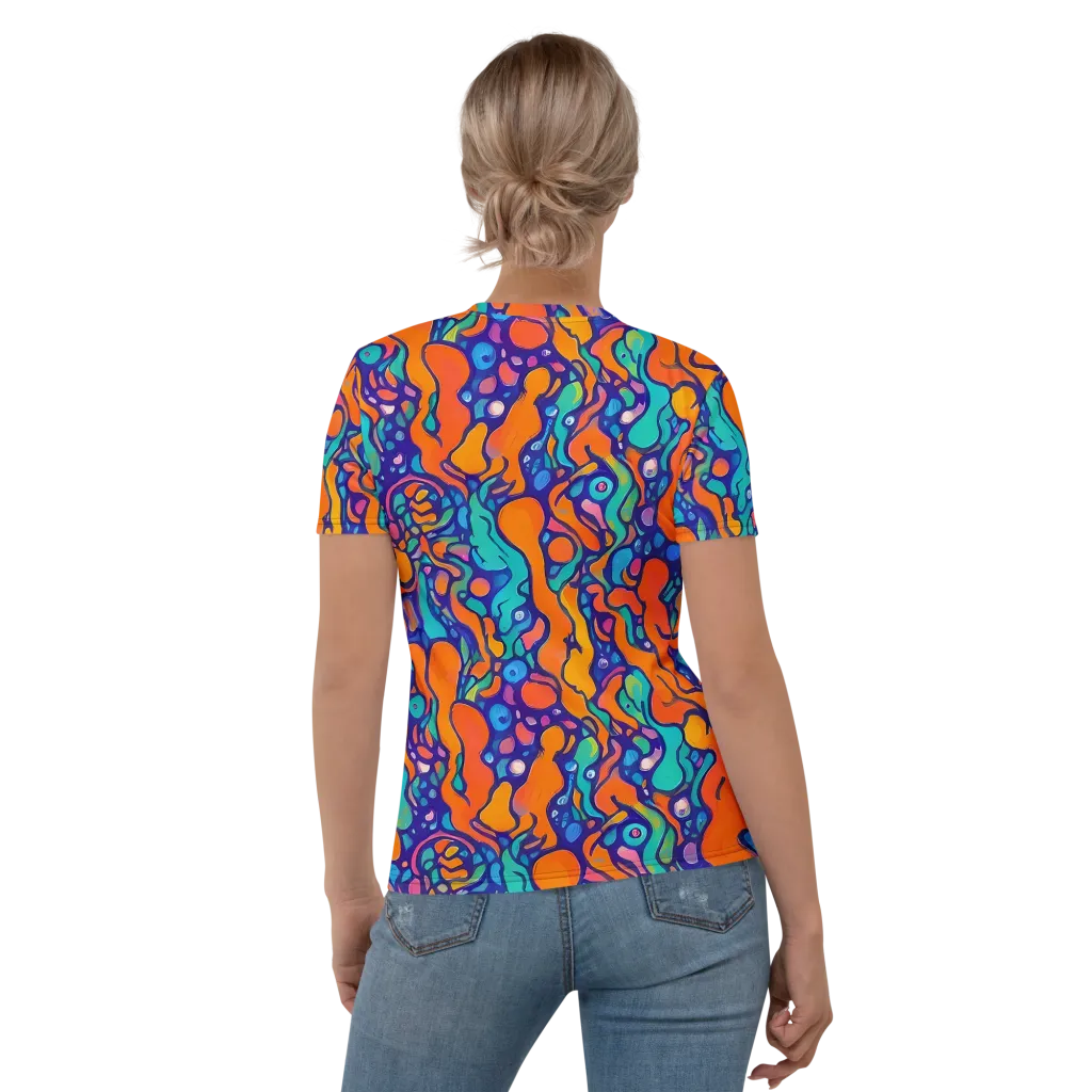 Chromatic Tidal Pool on Women's Crew Neck T-Shirt — Back