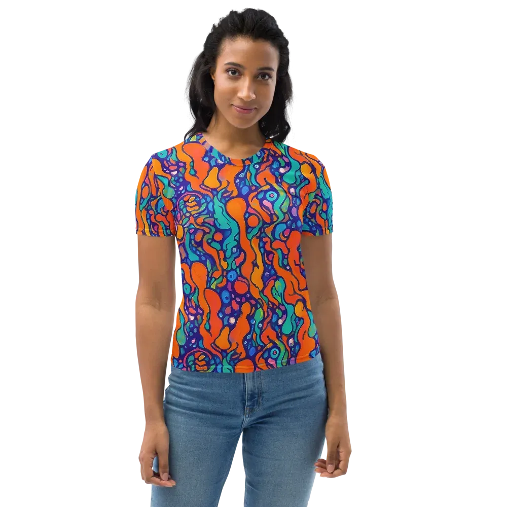 Chromatic Tidal Pool on Women's Crew Neck T-Shirt — Front