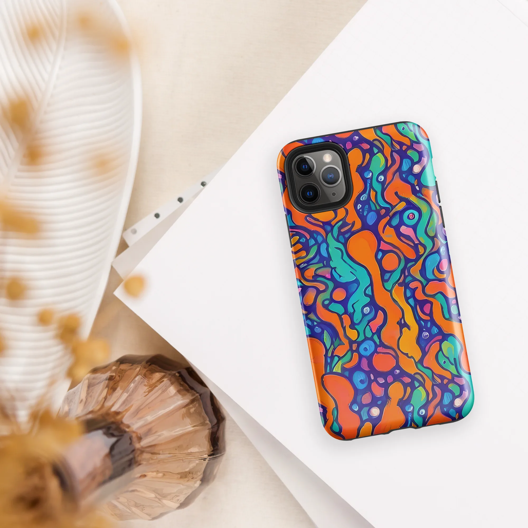 Chromatic Tidal Pool on Tough Case for iPhone® — Front