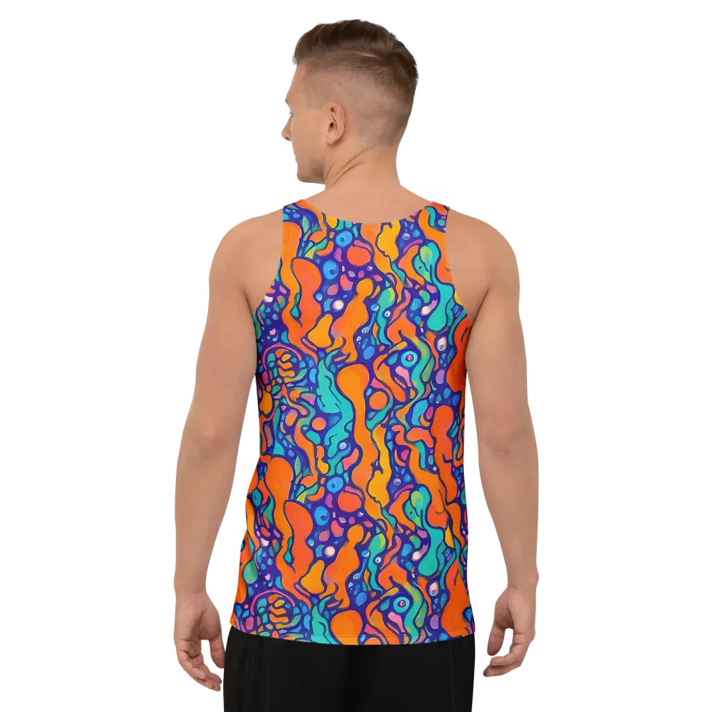 Chromatic Tidal Pool on Men's Tank Top — Back