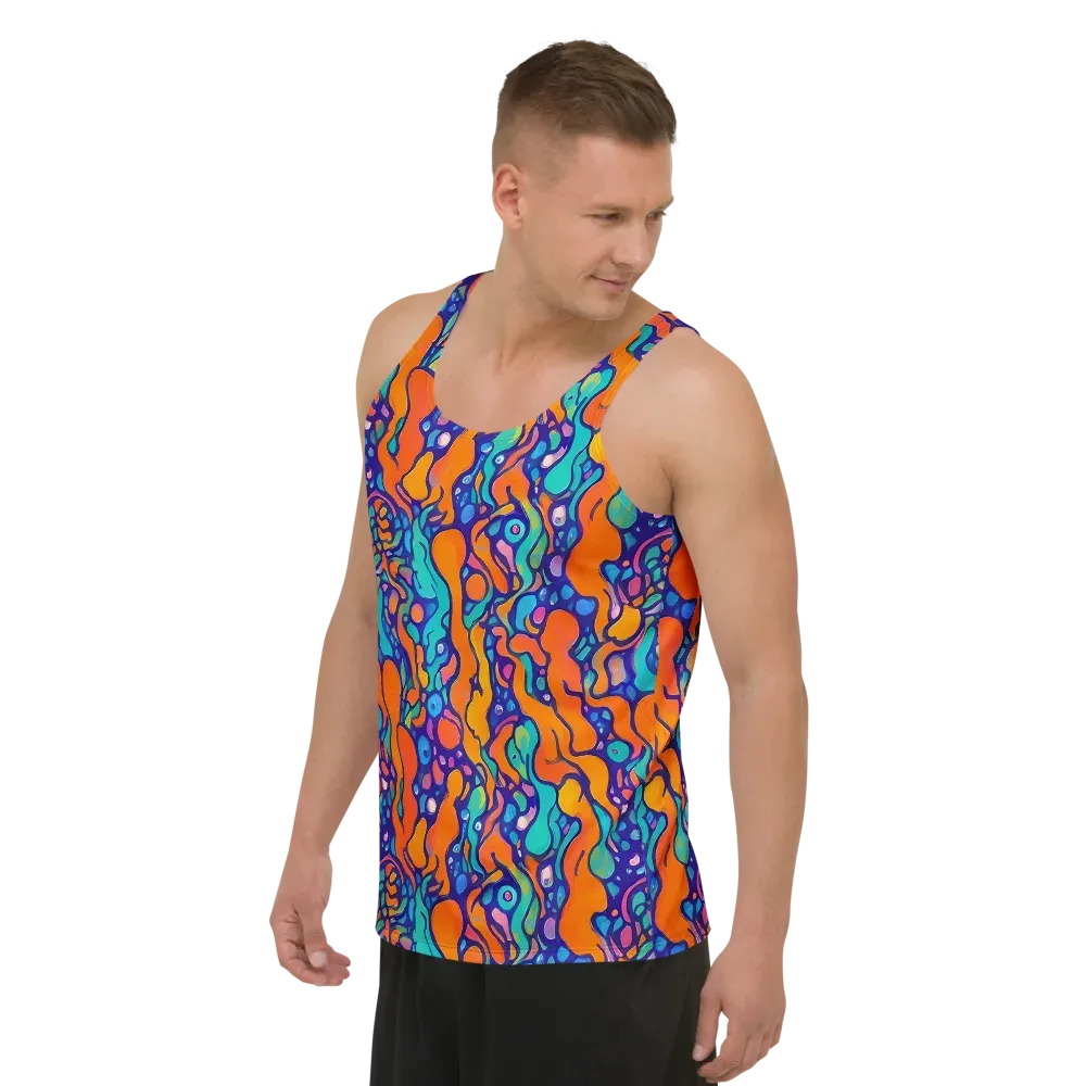 Chromatic Tidal Pool on Men's Tank Top — Left Front