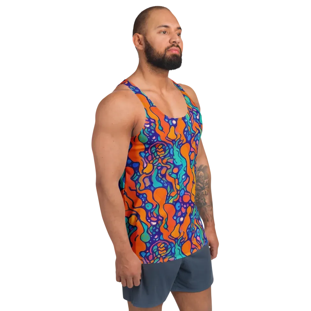 Chromatic Tidal Pool on Men's Tank Top — Right Front