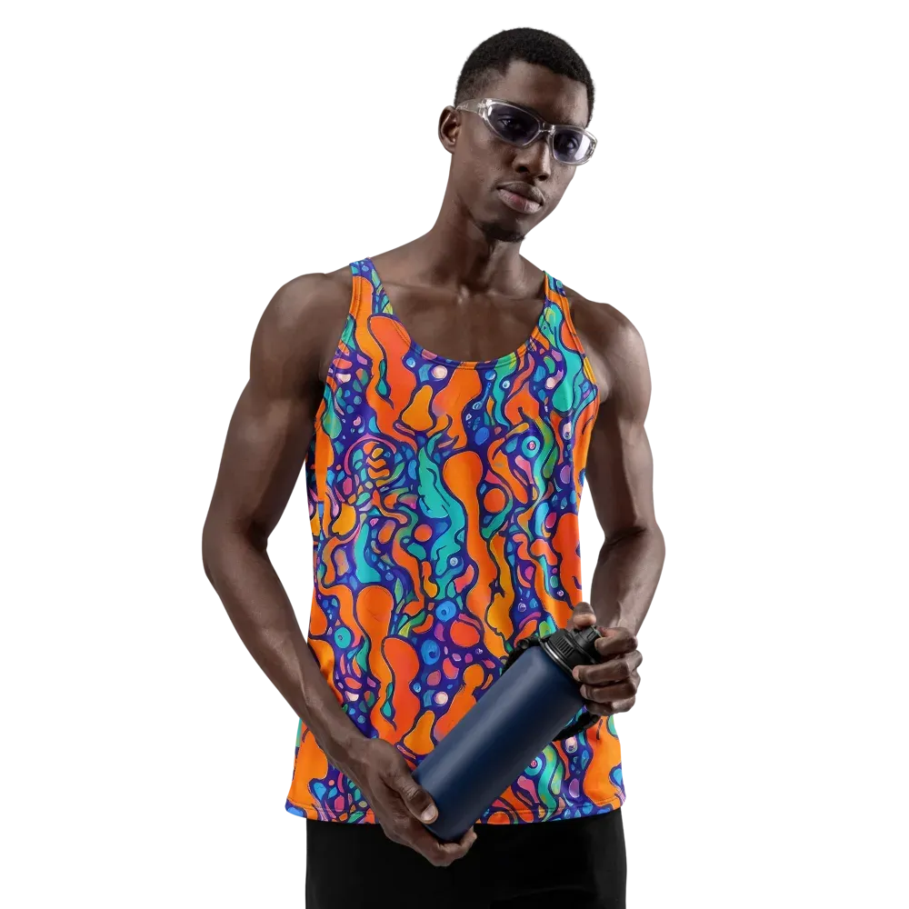 Chromatic Tidal Pool on Men's Tank Top — Front