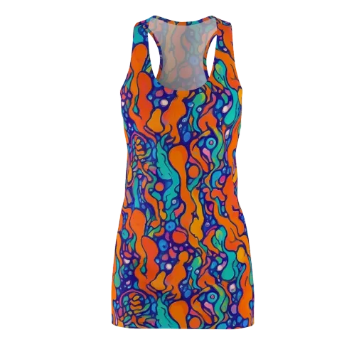 Chromatic Tidal Pool on a Racerback Dress