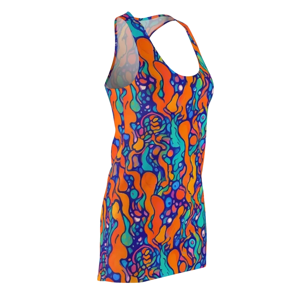 Chromatic Tidal Pool on Racerback Dress — Front Side