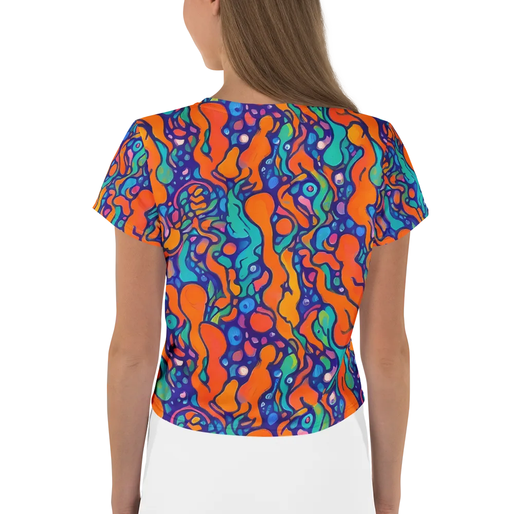 Chromatic Tidal Pool on Crop Tee — Back