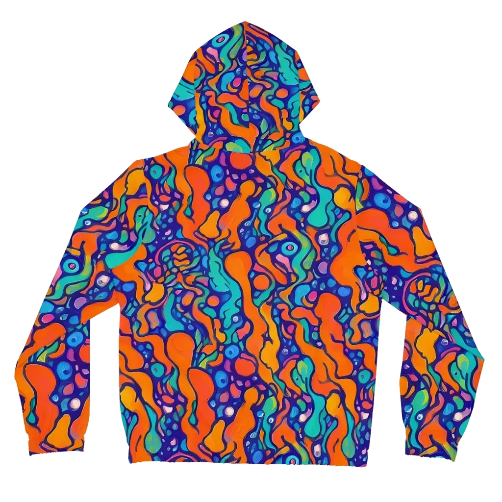 Chromatic Tidal Pool on Women's Full-Zip Hoodie — Back