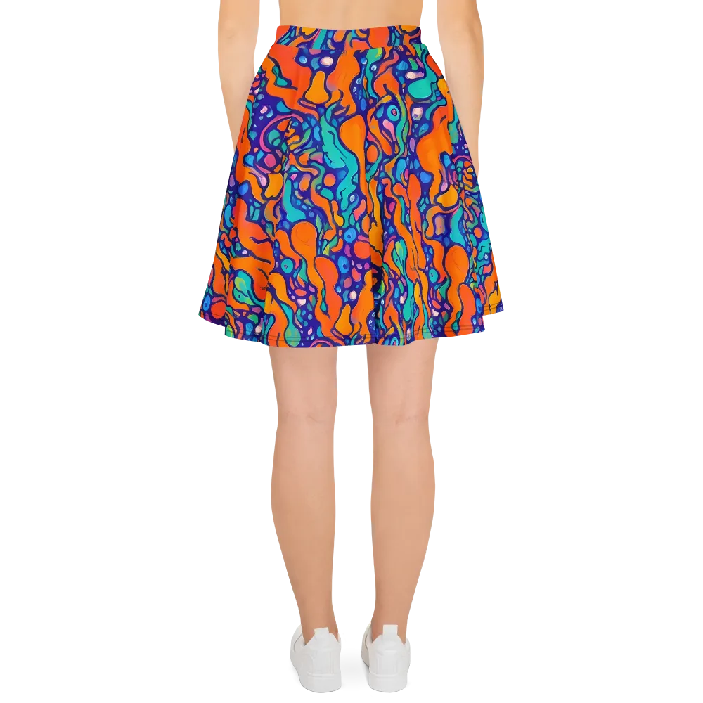 Chromatic Tidal Pool on Skater Skirt — Back