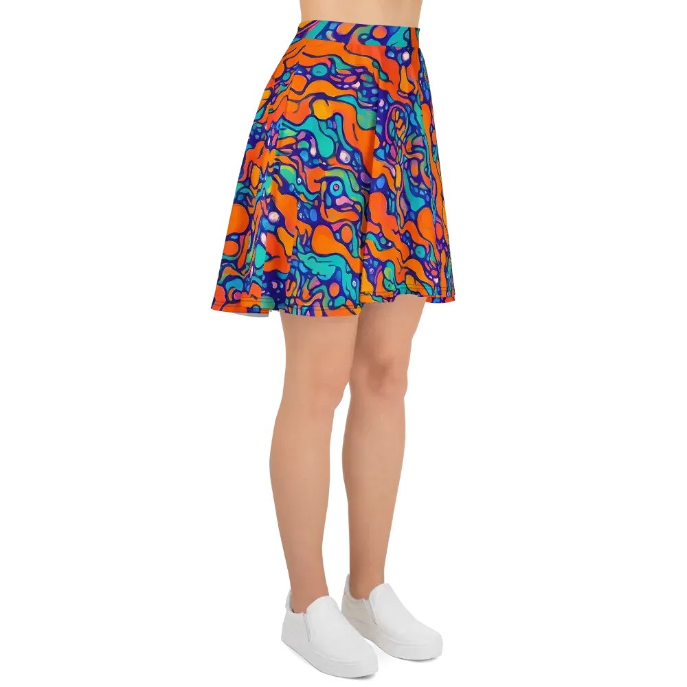 Chromatic Tidal Pool on Skater Skirt — Right