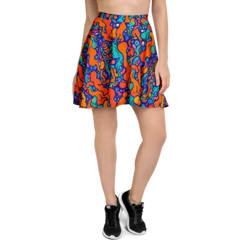 Chromatic Tidal Pool on a Skater Skirt