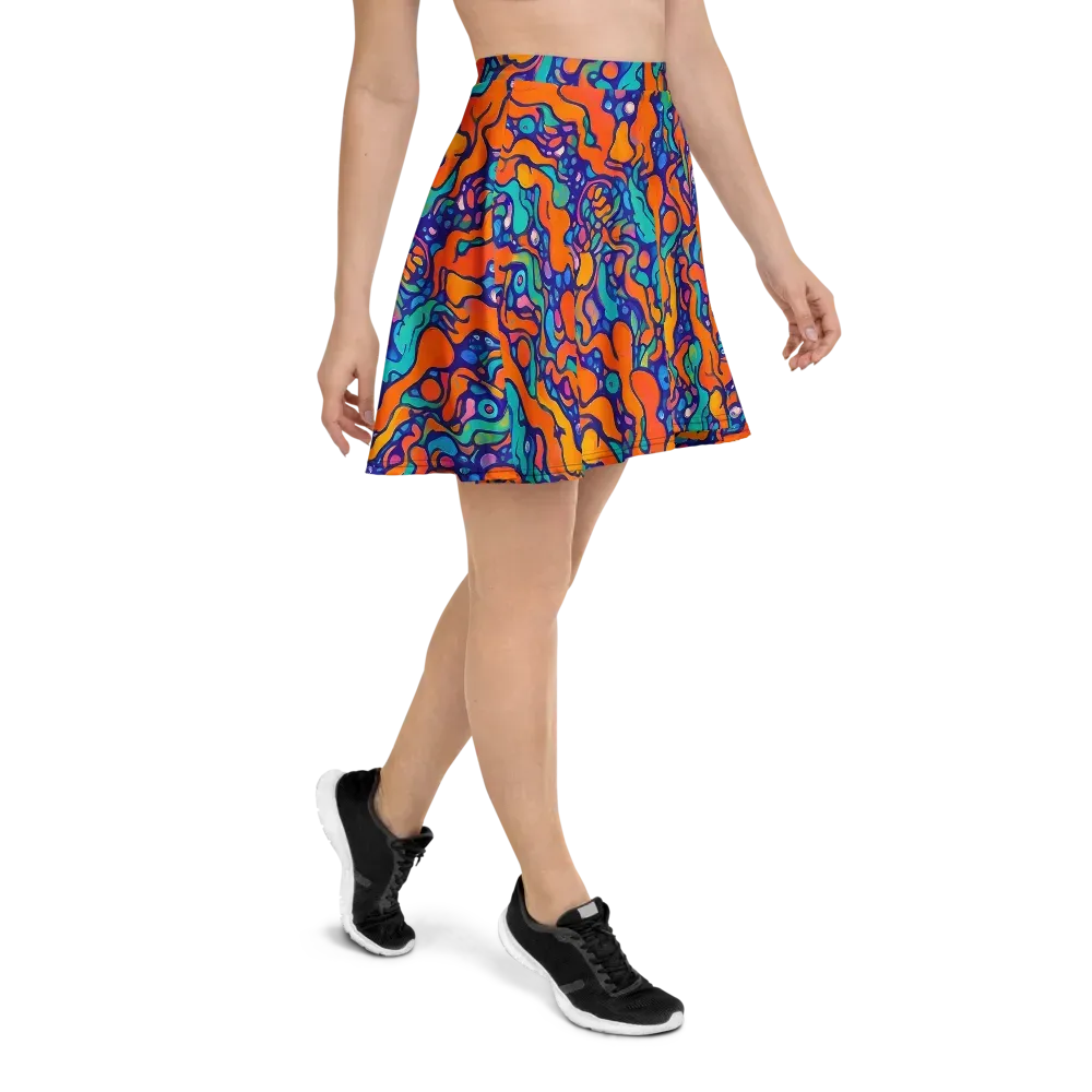 Chromatic Tidal Pool on Skater Skirt — Right