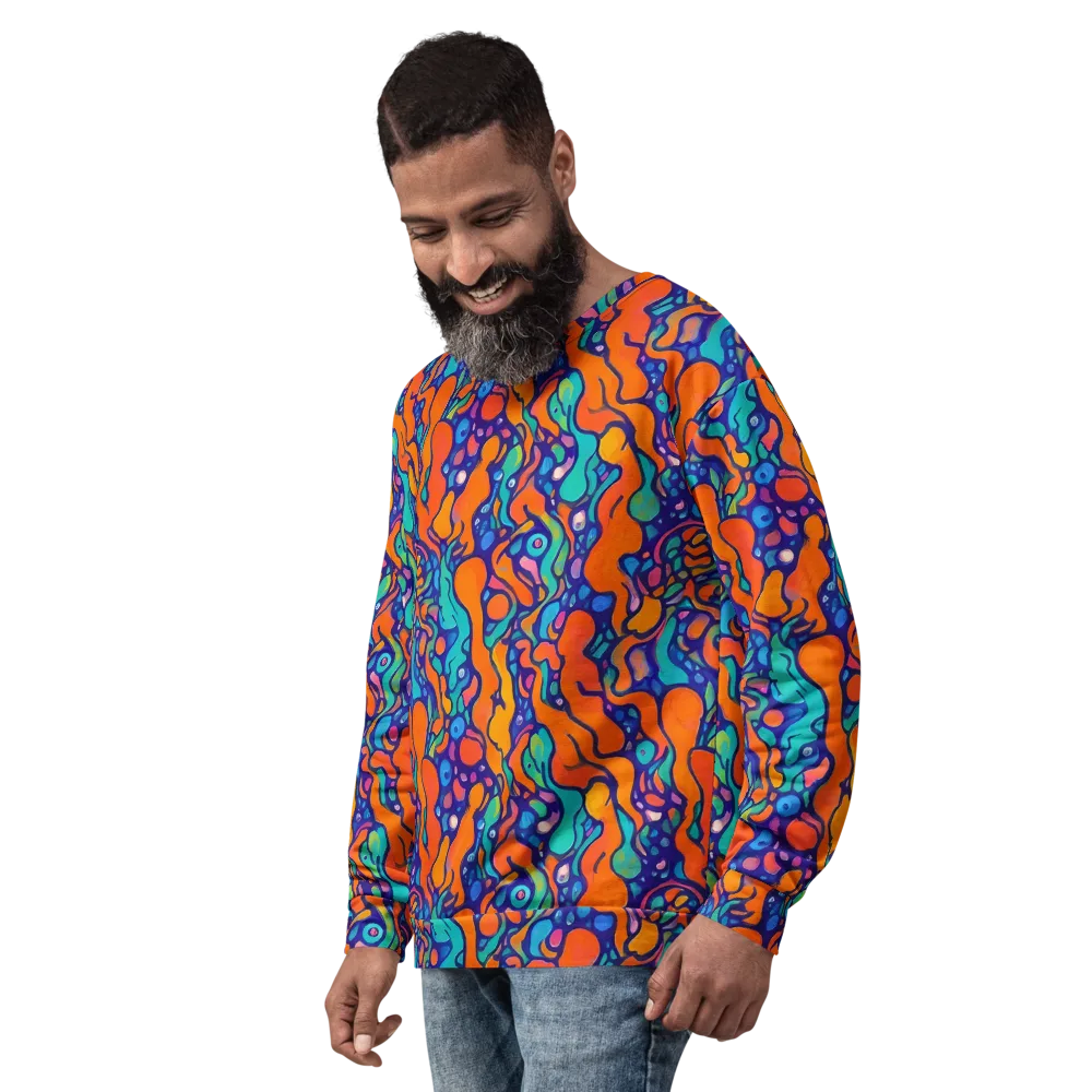 Chromatic Tidal Pool on Sweatshirt — Left Front