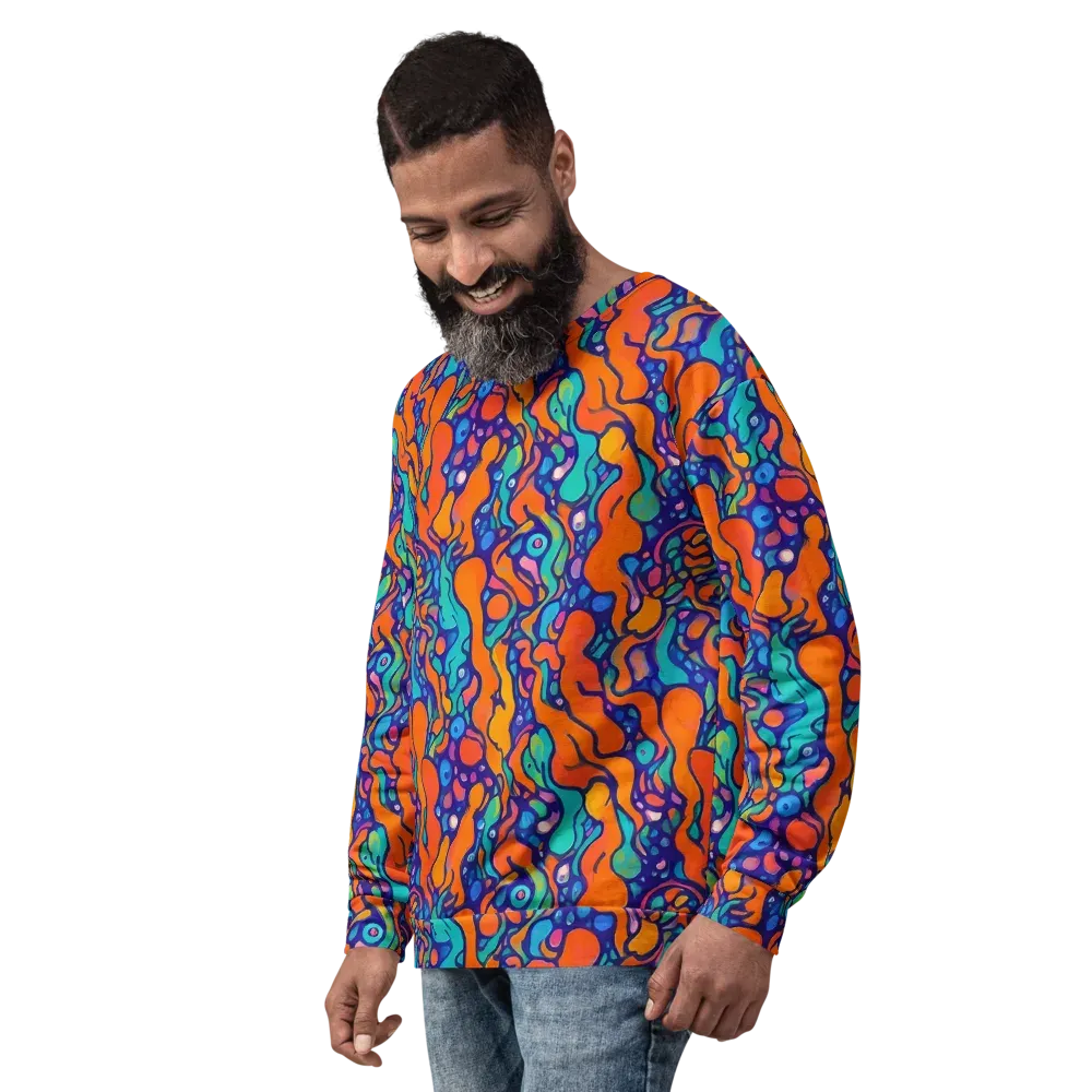Chromatic Tidal Pool on Sweatshirt — Left Front