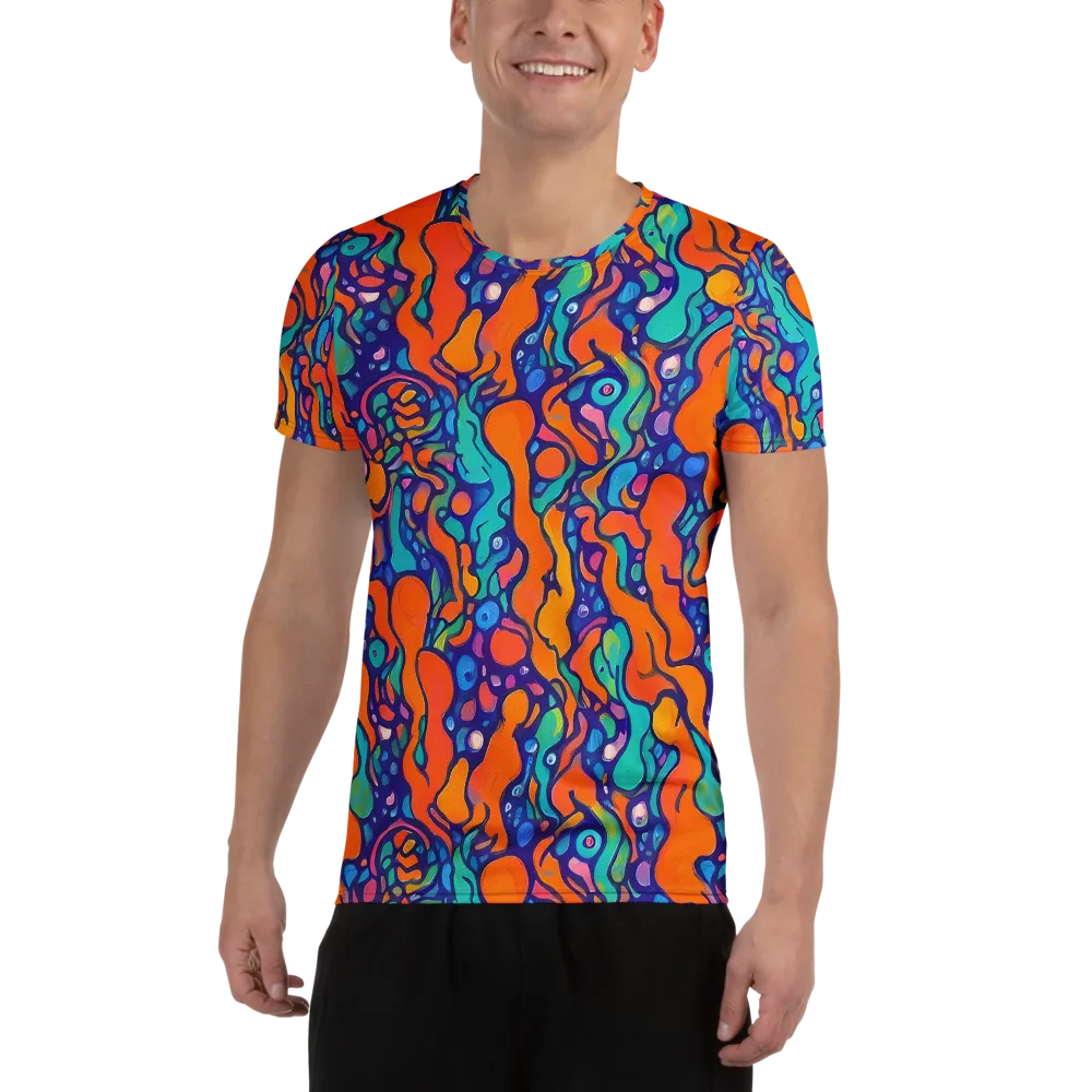Chromatic Tidal Pool on Men's Athletic T-Shirt — Front