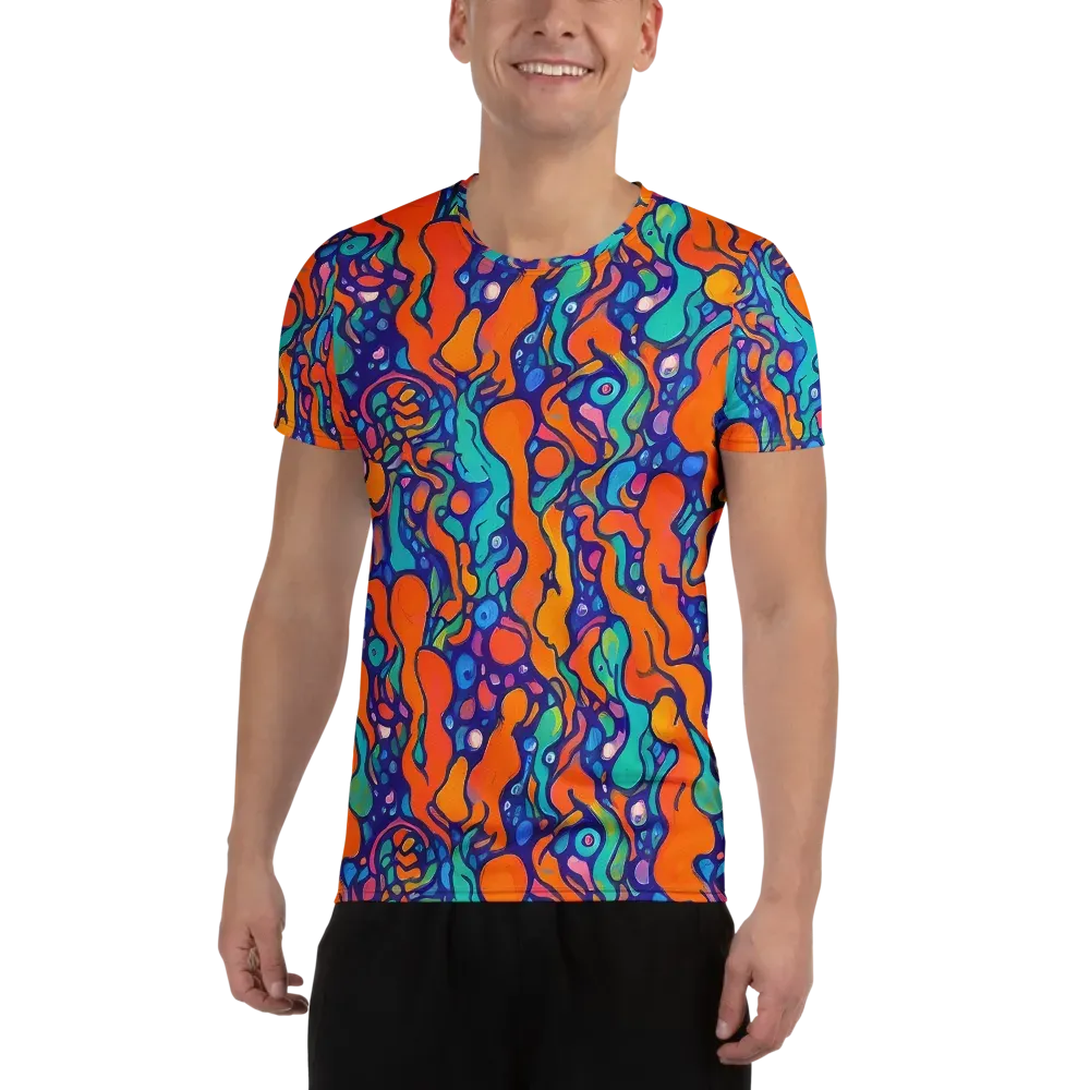 Chromatic Tidal Pool on Men's Athletic T-Shirt — Front