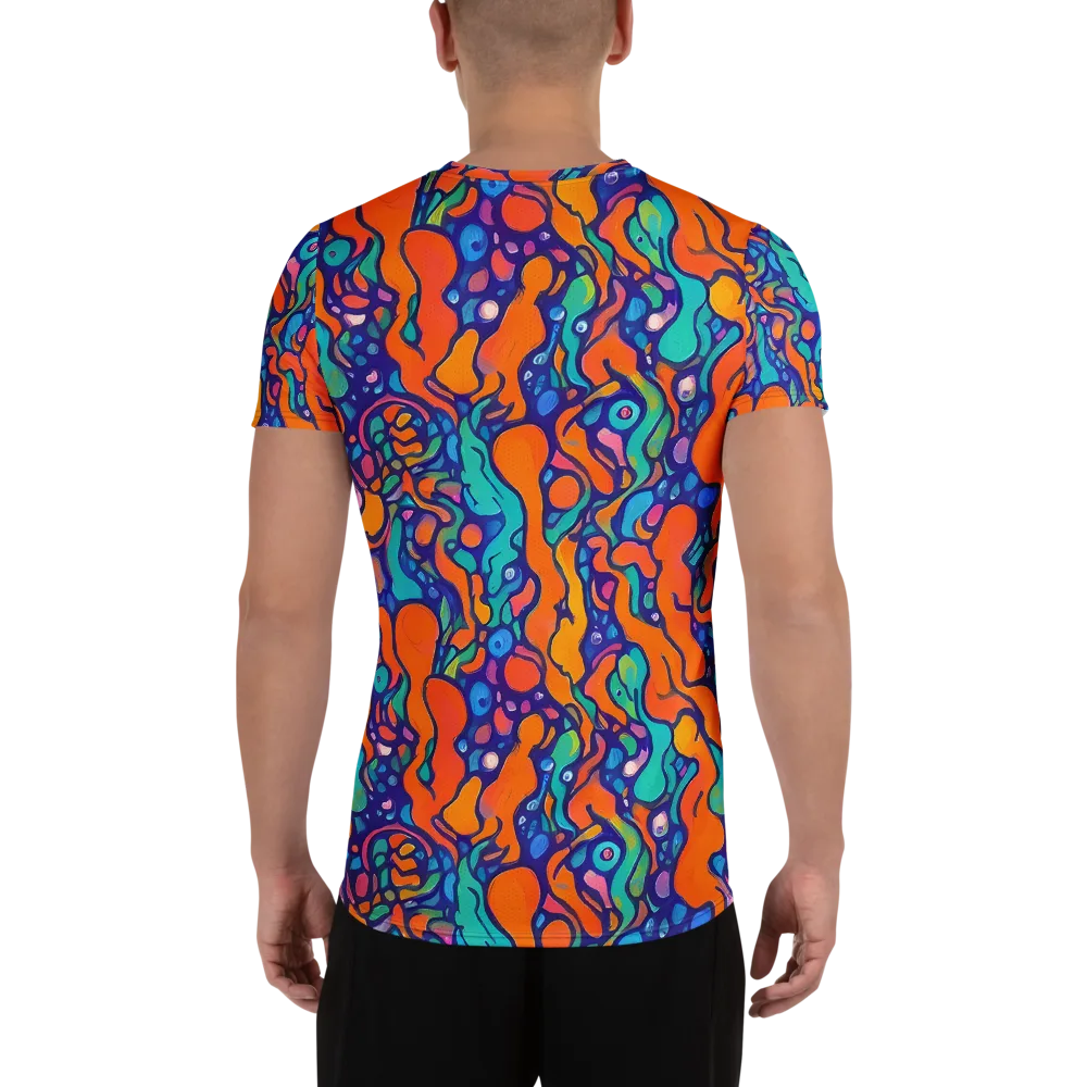 Chromatic Tidal Pool on Men's Athletic T-Shirt — Back