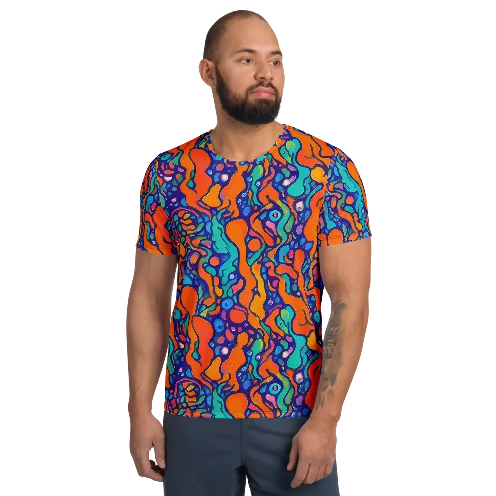 Chromatic Tidal Pool on Men's Athletic T-Shirt — Front