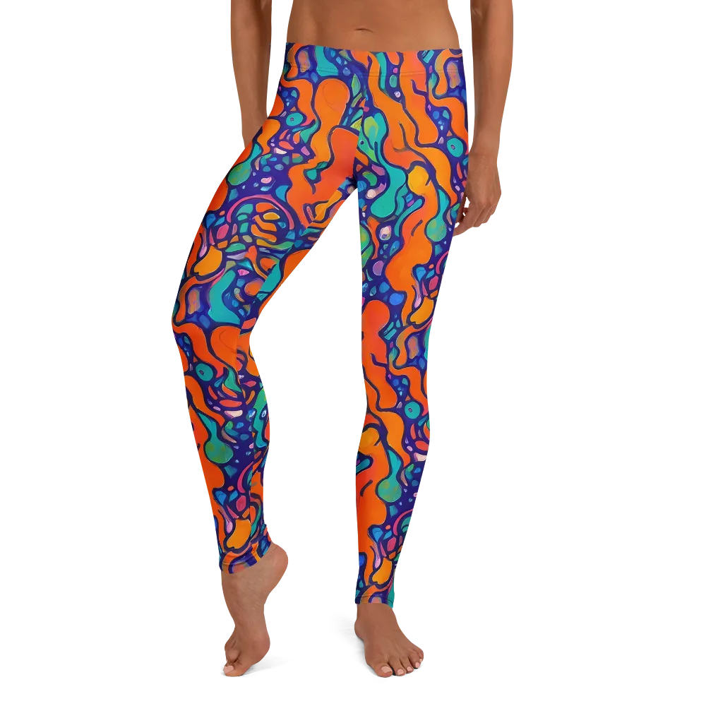 Chromatic Tidal Pool on Leggings — Front