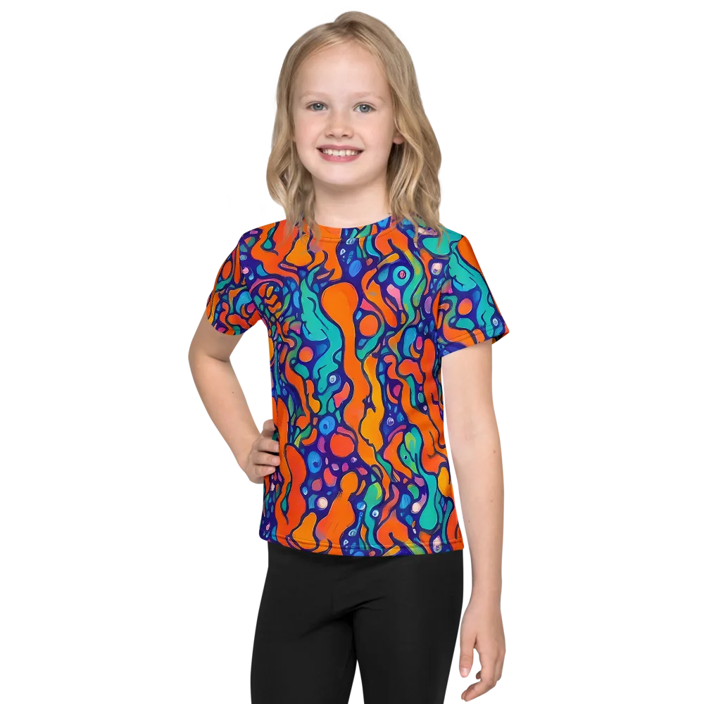 Chromatic Tidal Pool on Kids Crew Neck T-Shirt — Front
