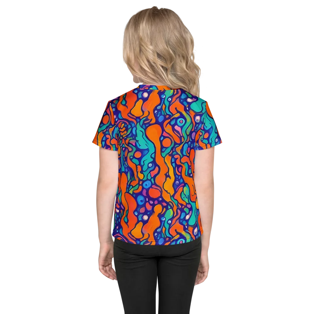 Chromatic Tidal Pool on Kids Crew Neck T-Shirt — Back