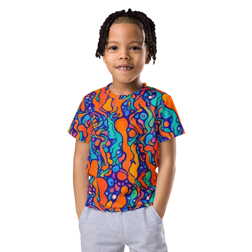Chromatic Tidal Pool on Kids Crew Neck T-Shirt — Front