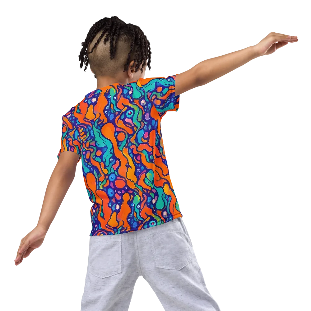 Chromatic Tidal Pool on Kids Crew Neck T-Shirt — Back
