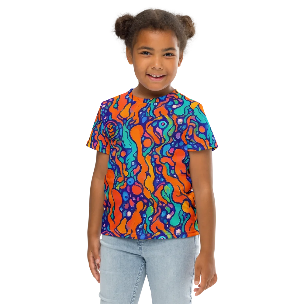 Chromatic Tidal Pool on Kids Crew Neck T-Shirt — Front