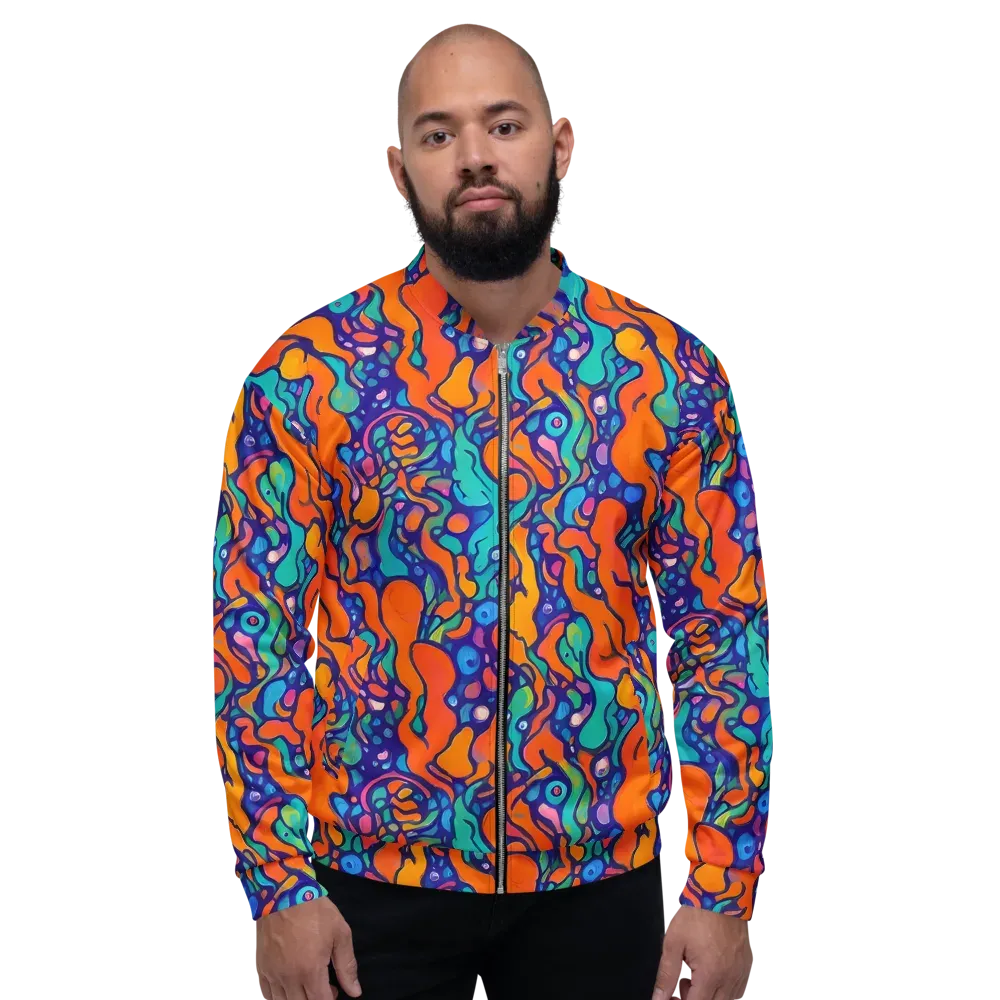 Chromatic Tidal Pool on Bomber Jacket — Front