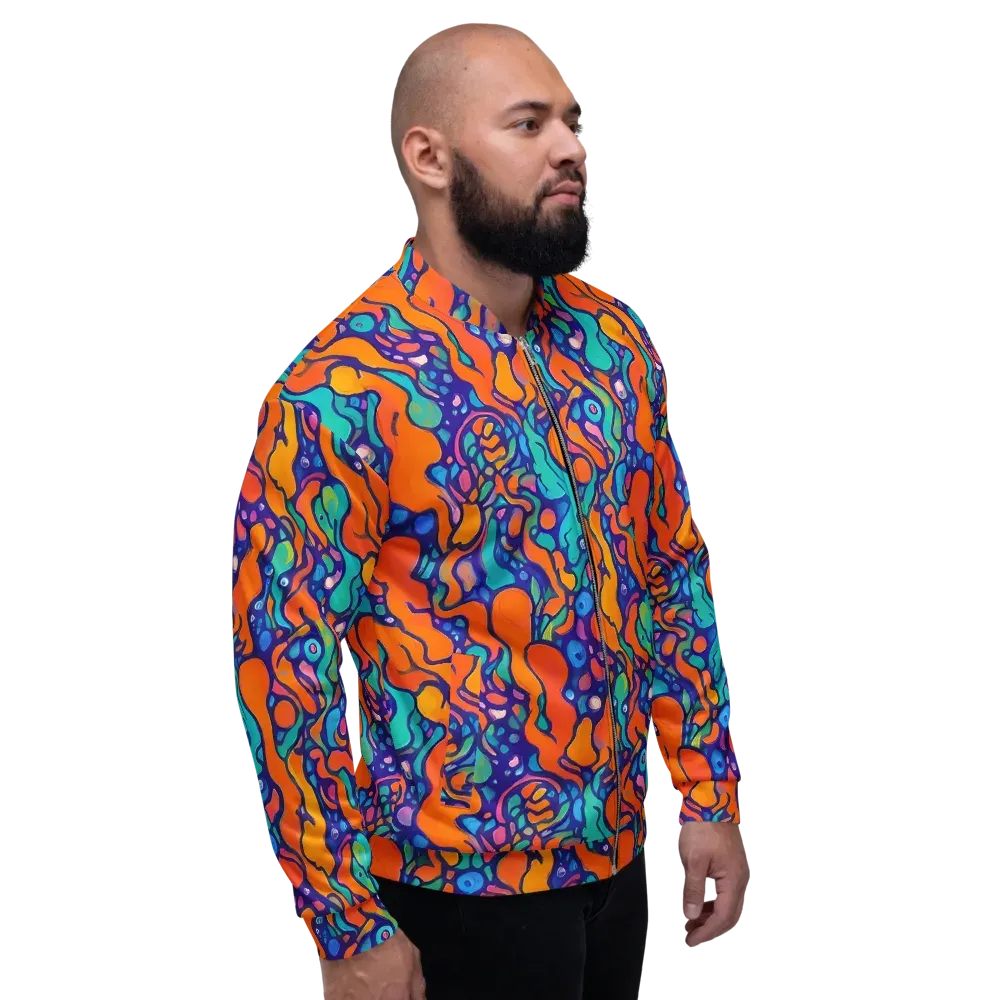 Chromatic Tidal Pool on Bomber Jacket — Right