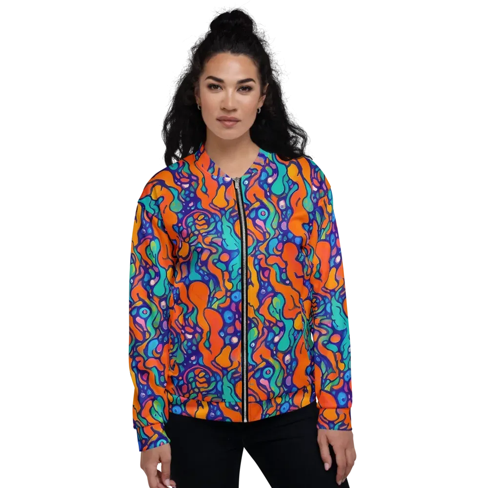 Chromatic Tidal Pool on Bomber Jacket — Front