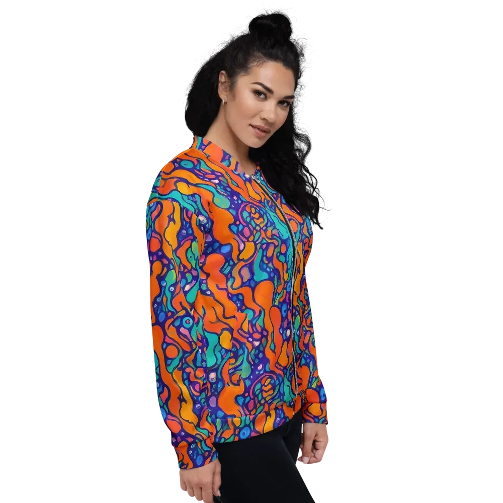 Chromatic Tidal Pool on Bomber Jacket — Right