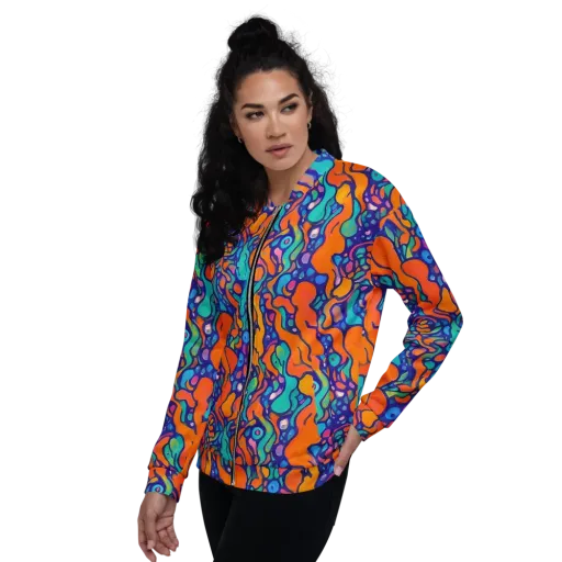 Chromatic Tidal Pool on a Bomber Jacket