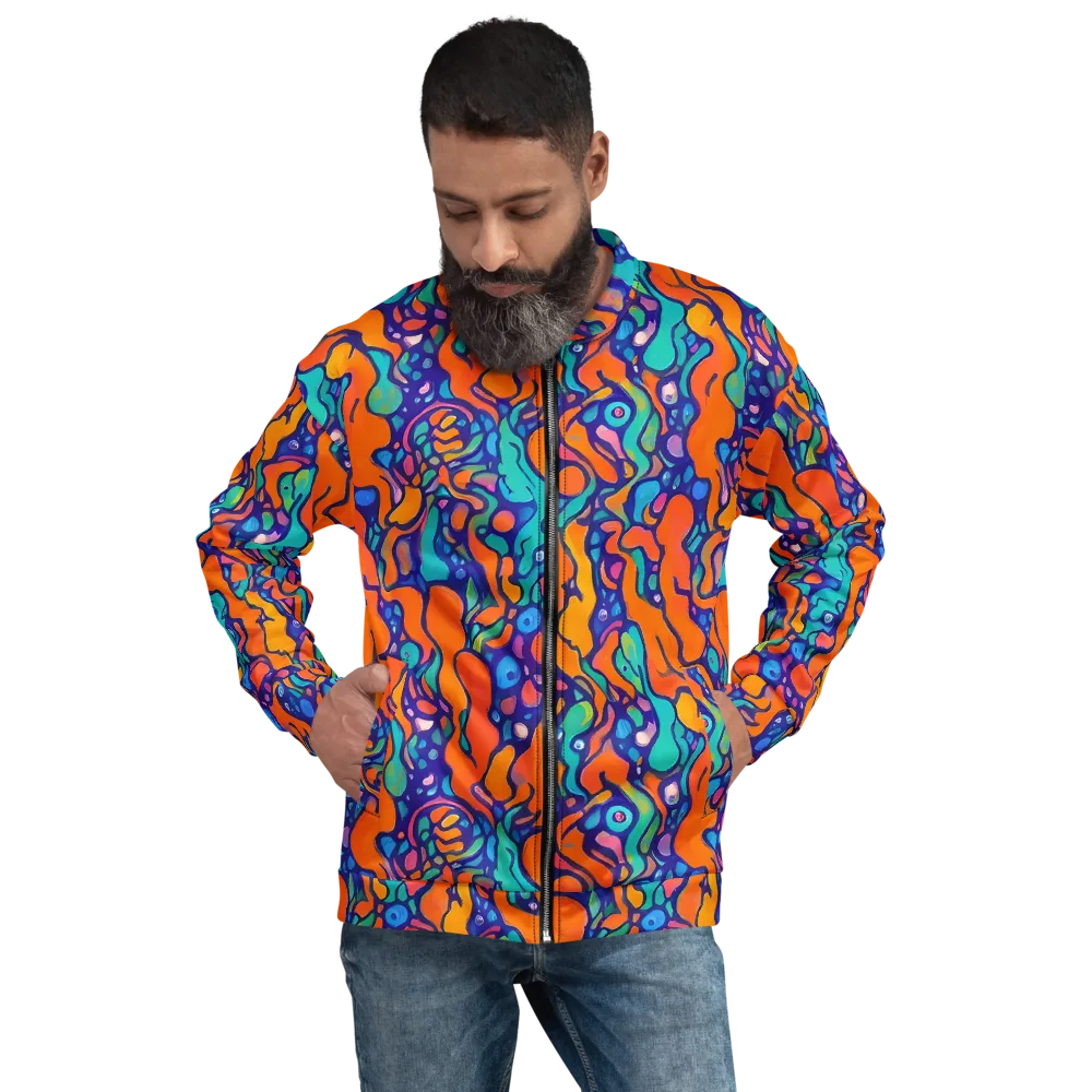 Chromatic Tidal Pool on Bomber Jacket — Front