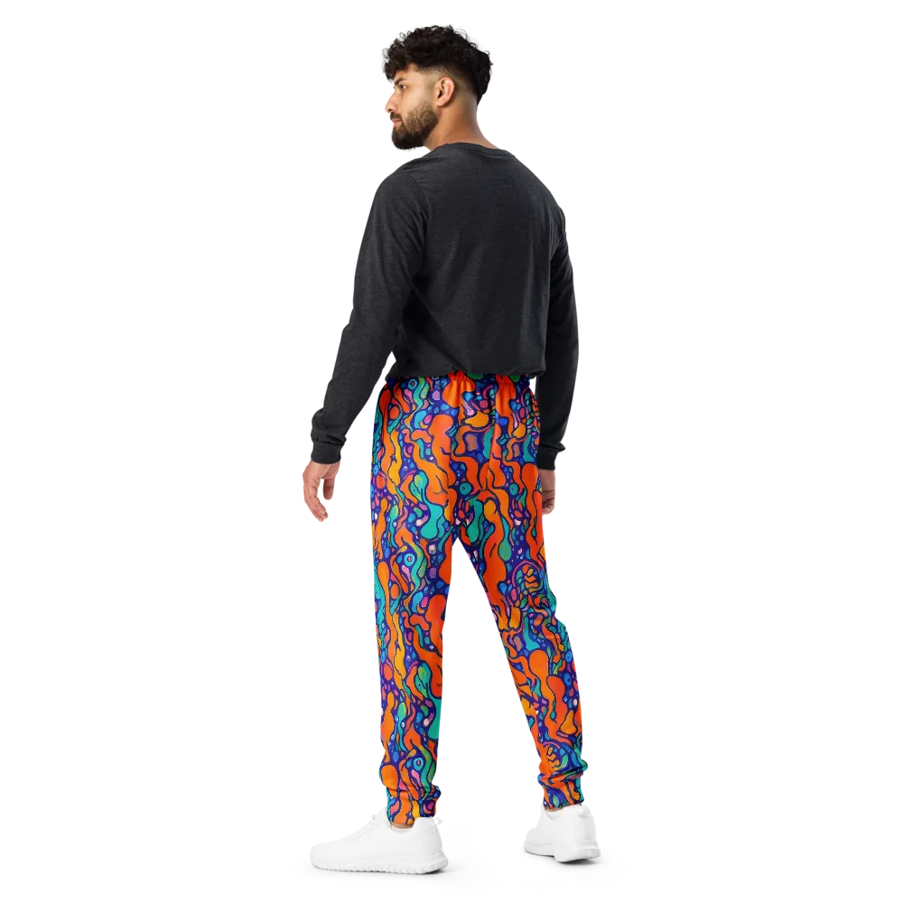 Chromatic Tidal Pool on Men's Joggers — Back