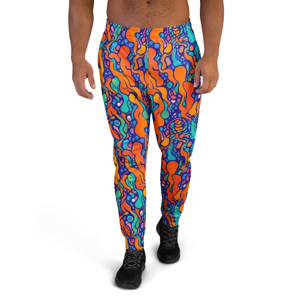 Chromatic Tidal Pool on Men's Joggers — Front