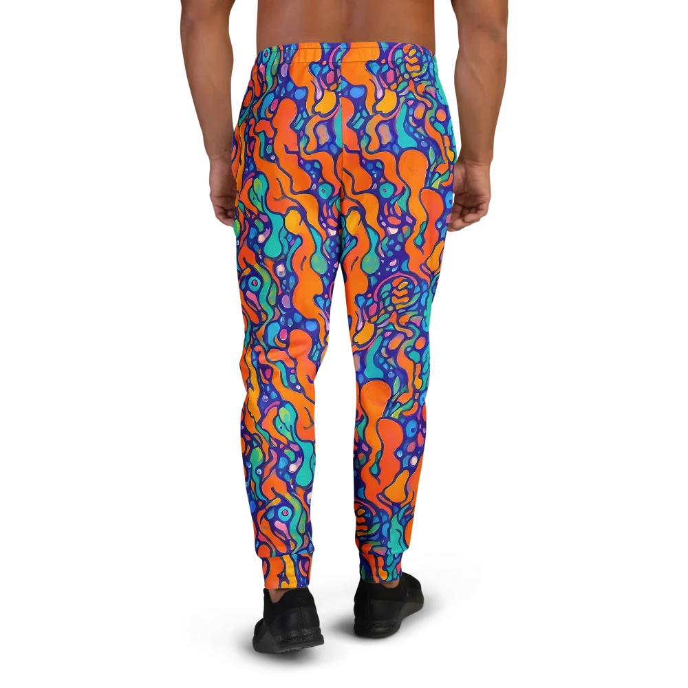 Chromatic Tidal Pool on Men's Joggers — Back