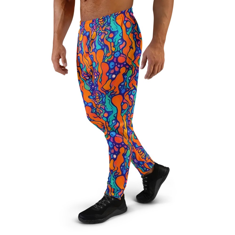 Chromatic Tidal Pool on Men's Joggers — Left