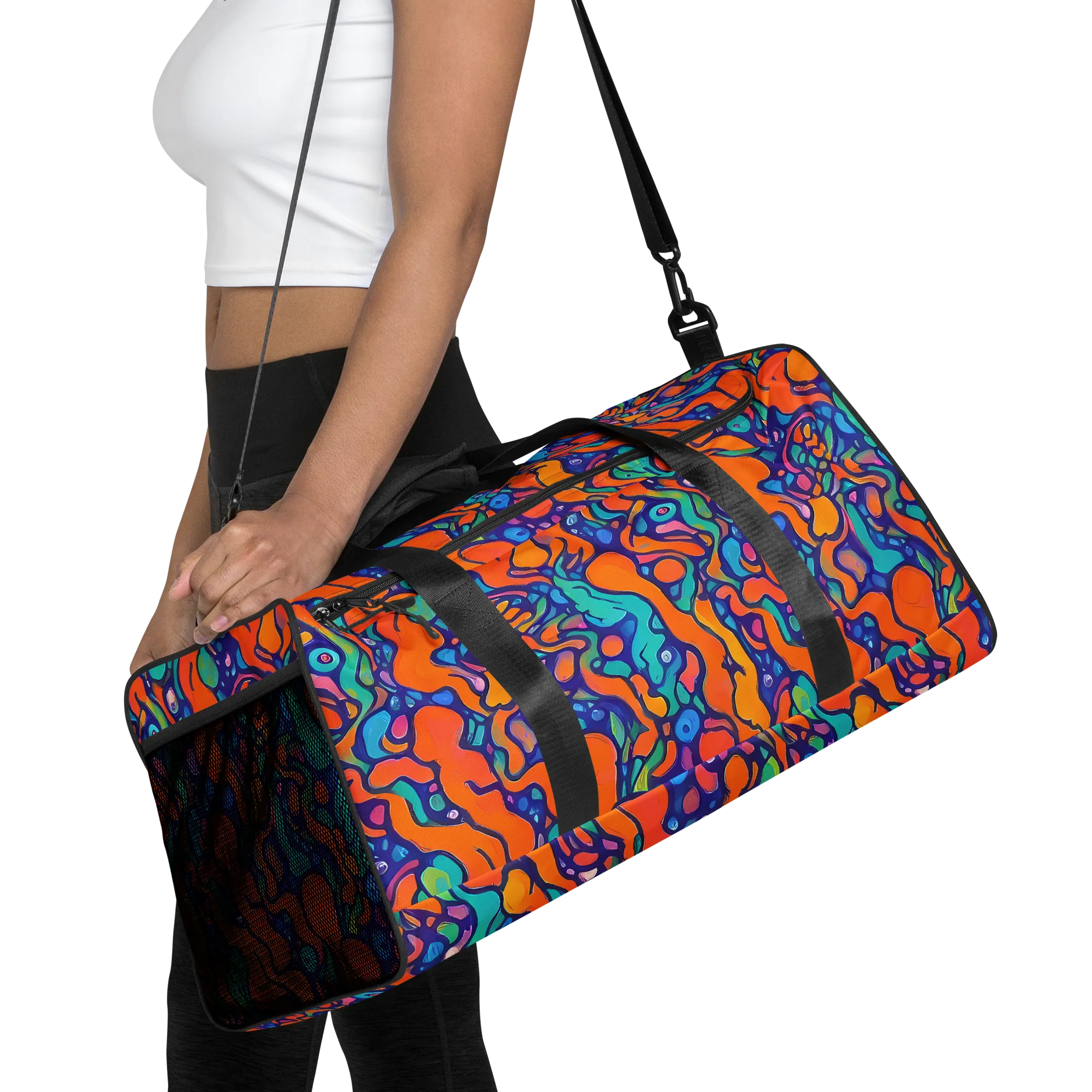 Chromatic Tidal Pool on Duffle Bag — Front