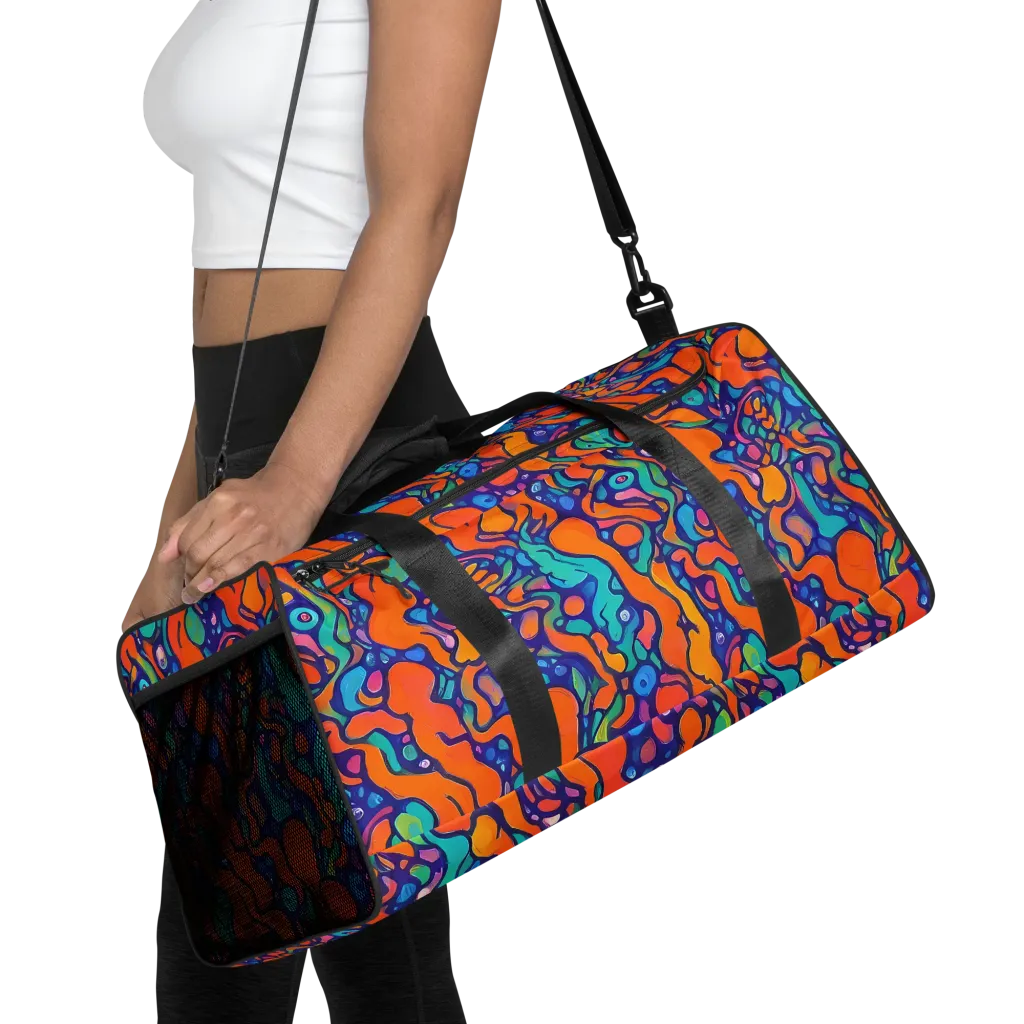Chromatic Tidal Pool on Duffle Bag — Front