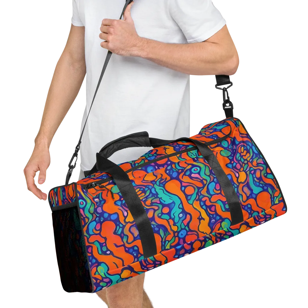 Chromatic Tidal Pool on Duffle Bag — Right Front
