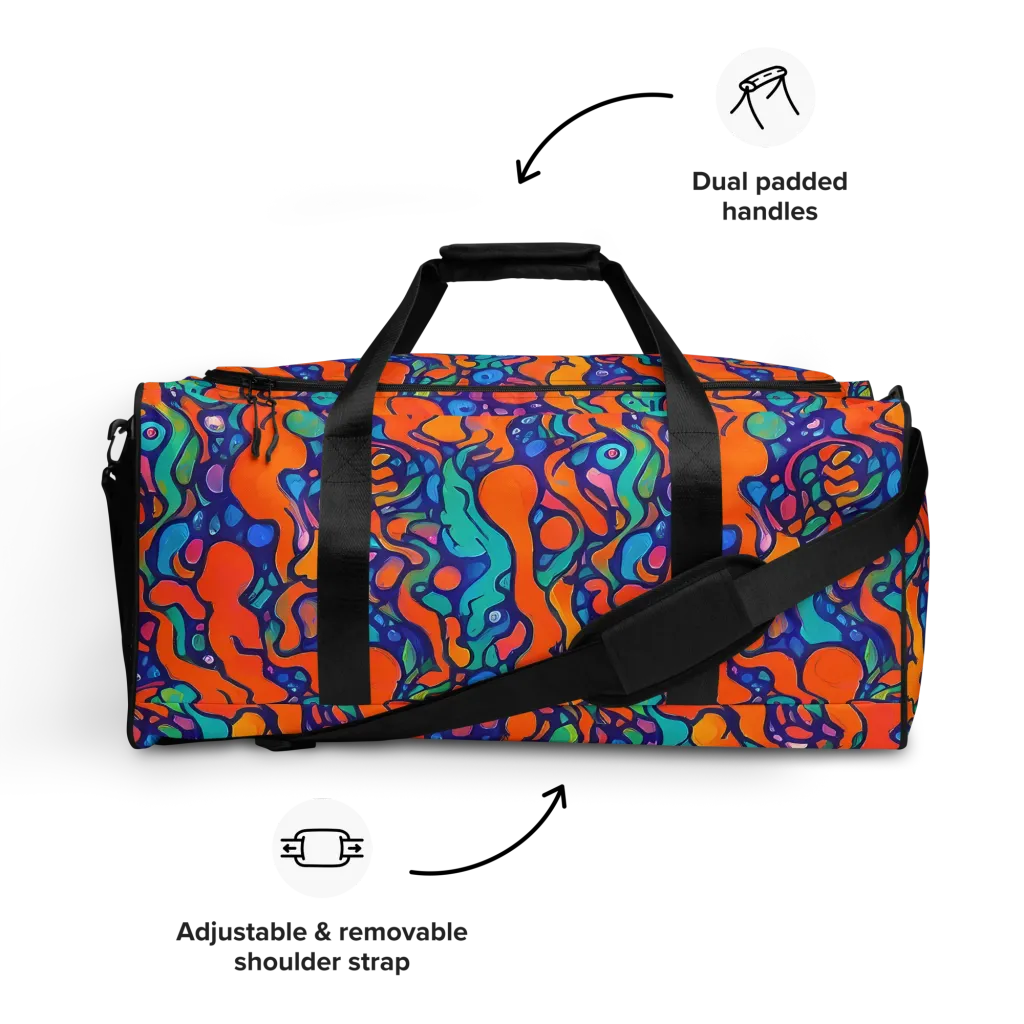 Chromatic Tidal Pool on Duffle Bag — Front
