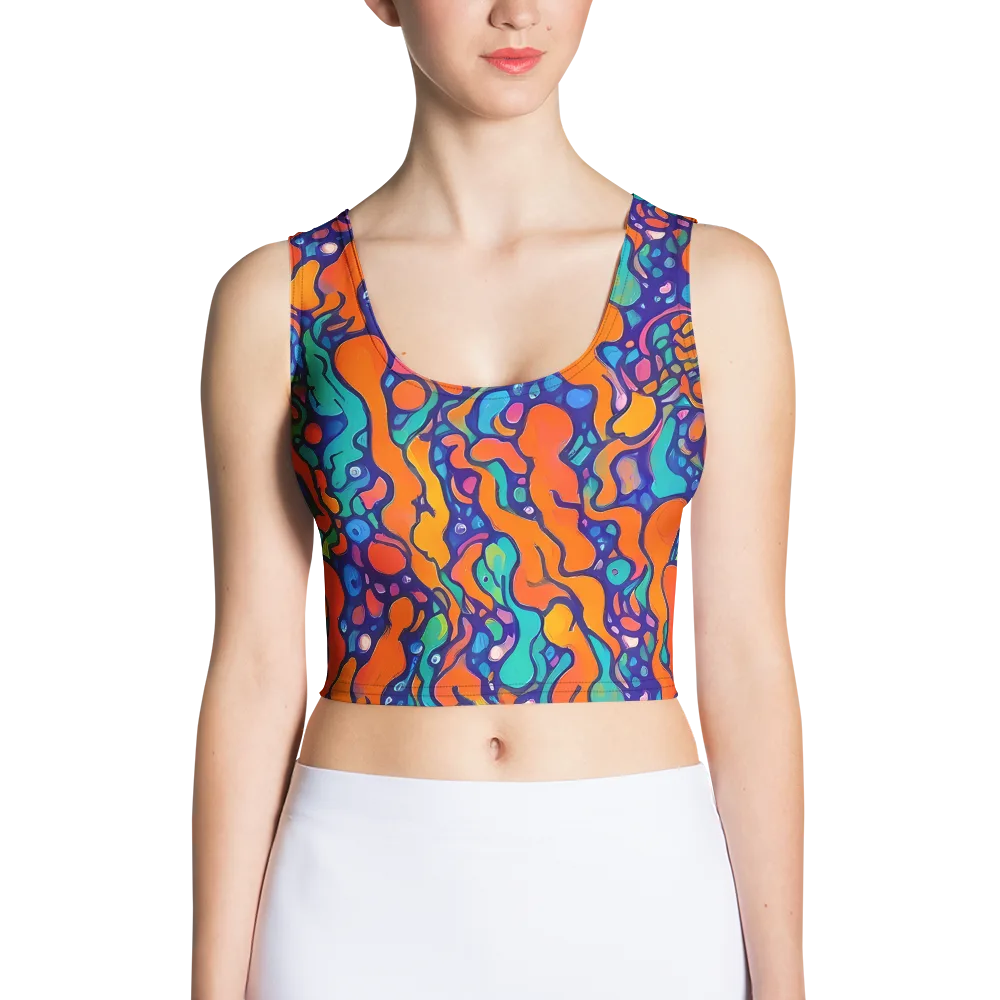 Chromatic Tidal Pool on Crop Top — Front