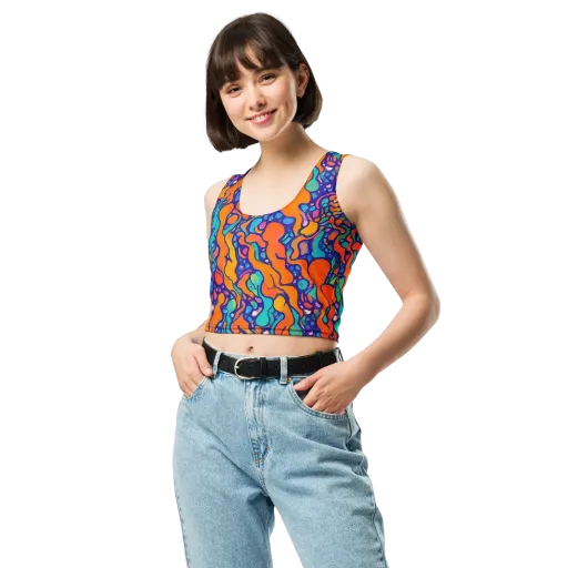 Chromatic Tidal Pool on a Crop Top