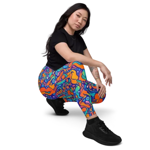Chromatic Tidal Pool on a Leggings with Pockets