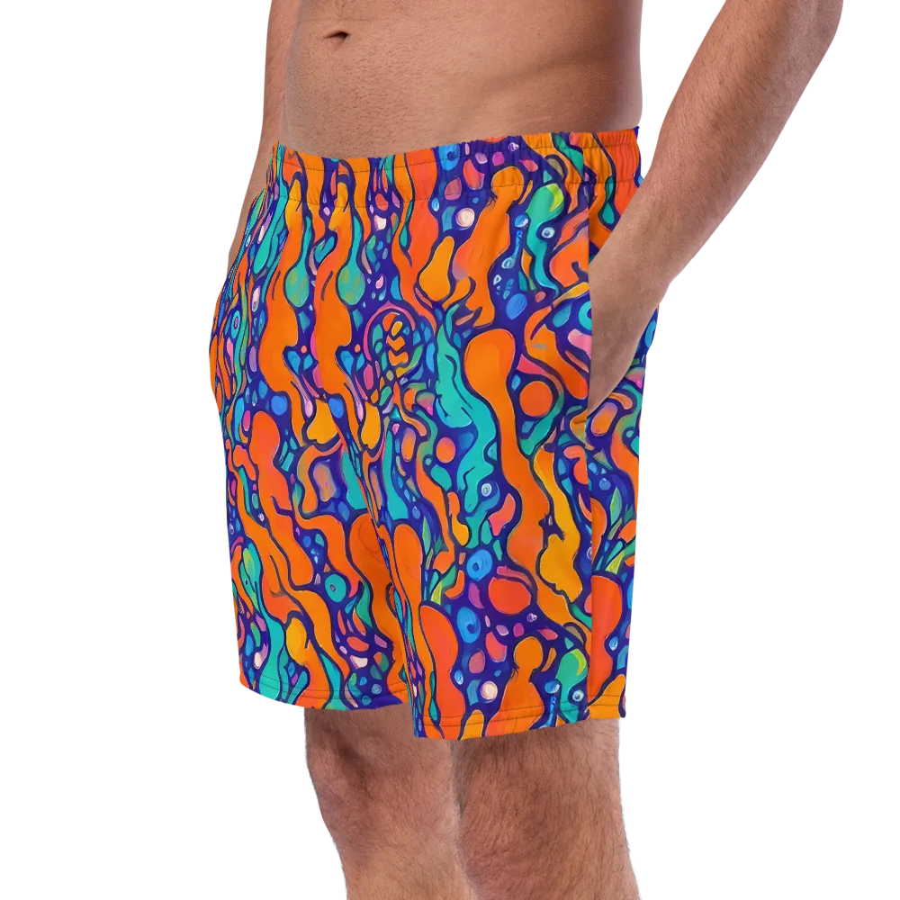 Chromatic Tidal Pool on Swim Trunks — Left Front