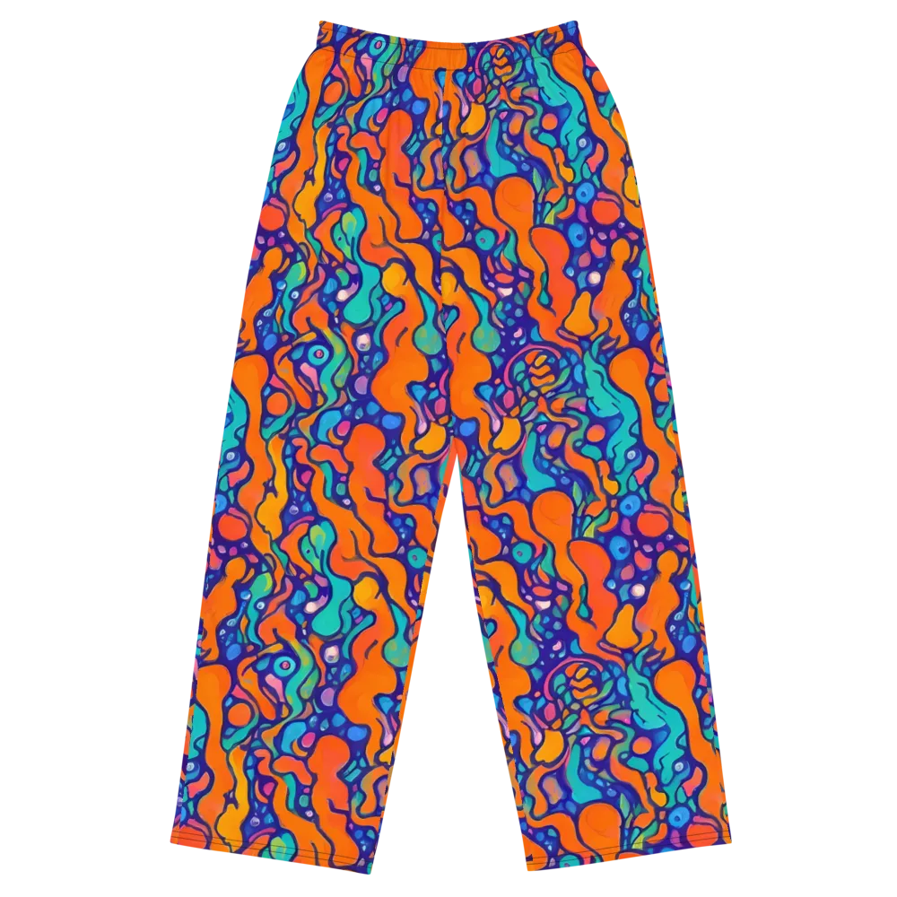 Chromatic Tidal Pool on Wide-Leg Pants — Front