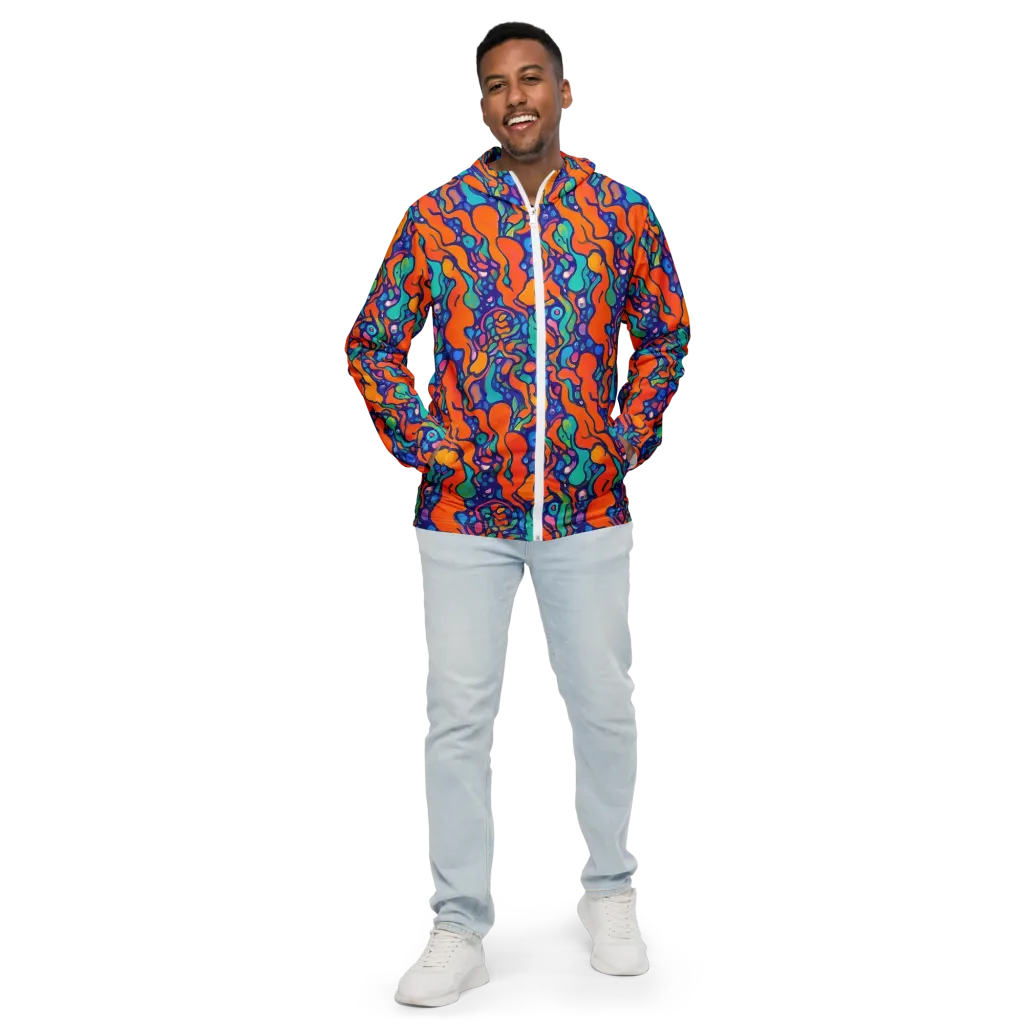 Chromatic Tidal Pool on Men's Windbreaker — Front