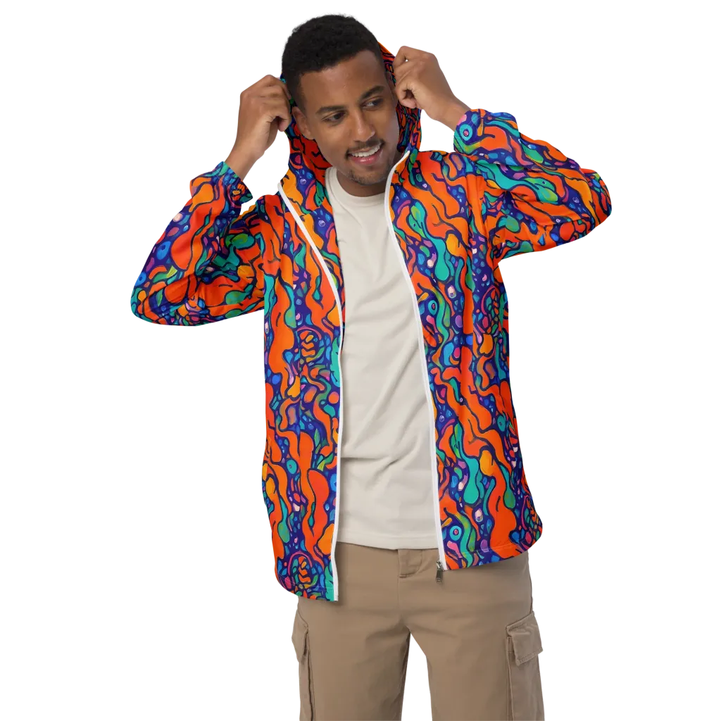 Chromatic Tidal Pool on Men's Windbreaker — Front