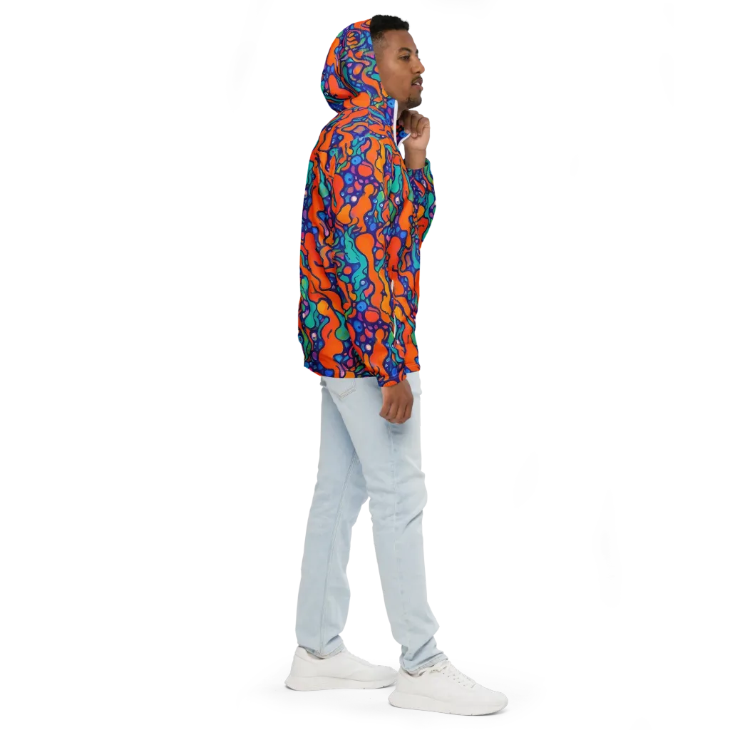 Chromatic Tidal Pool on Men's Windbreaker — Right