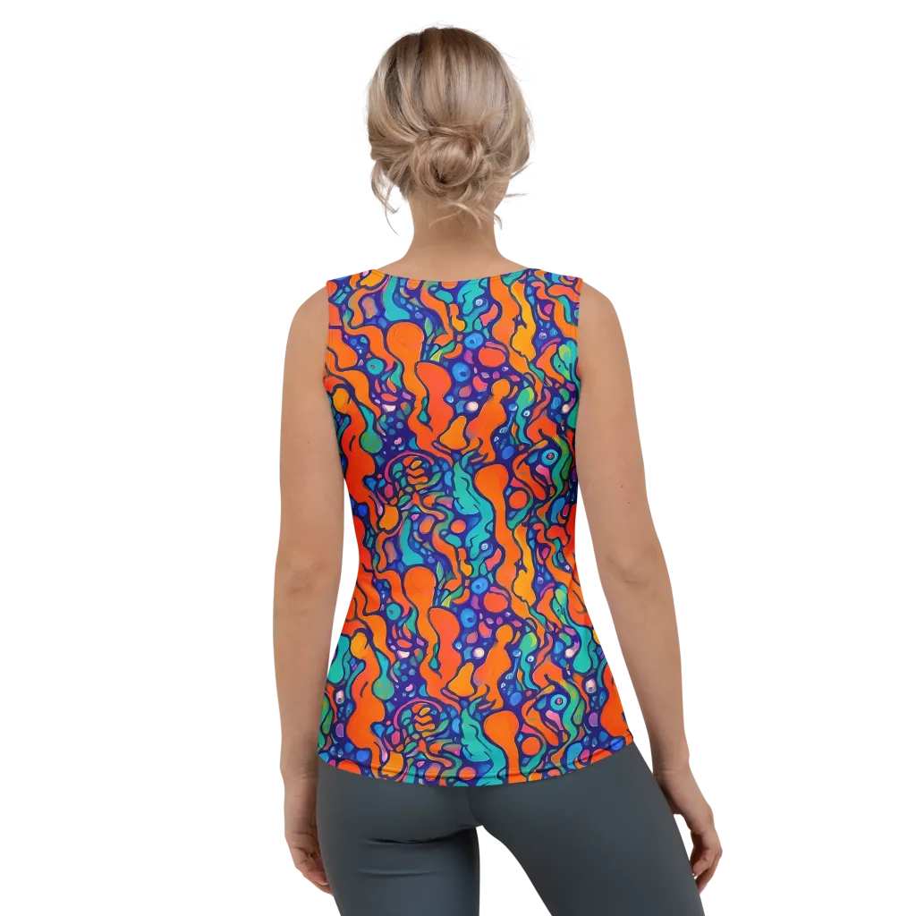 Chromatic Tidal Pool on Women's Tank Top — Back